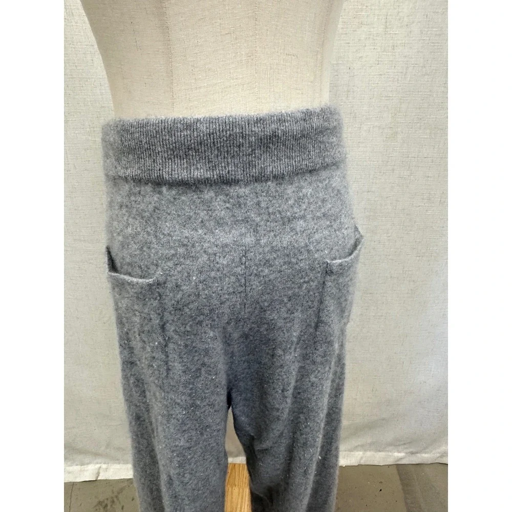 Quince Grey Cashmere Straight Leg‎ Pants Size XL Lounge Minimalist Luxury
